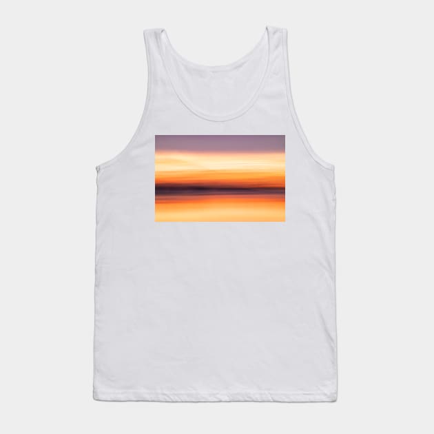 Abstract coastal theme using long exposure for intense color background with orange hue Tank Top by brians101